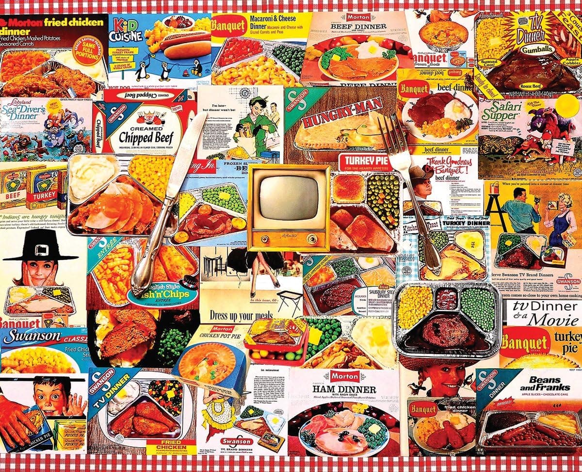 White Mountain Puzzles TV Dinners - 1000 Piece Jigsaw Puzzle