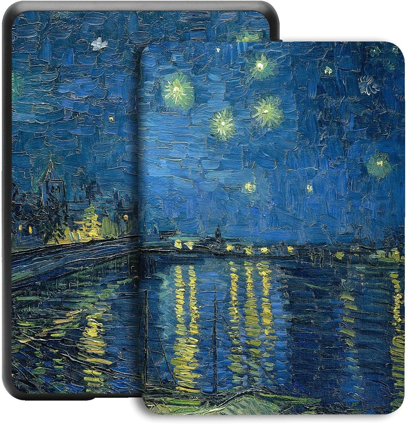 Jingdu Painting Leather Case for All New Kindle 2019 Release, Slim Lightweight Smart Cover Shell with Auto Wake/Sleep Function, Will Not Fit Kindle Paperwhite,Starry Night
