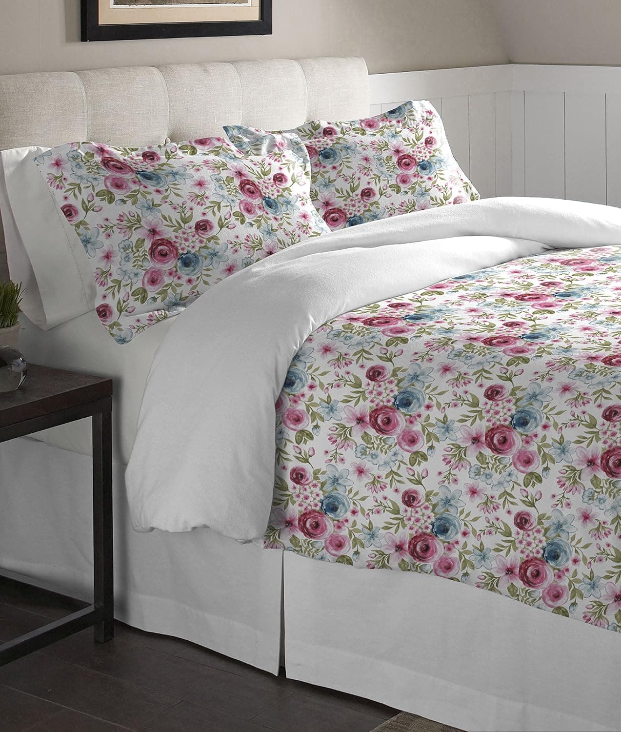 Pointehaven Flannel Oversized Duvet Set, Twin, Sylvan