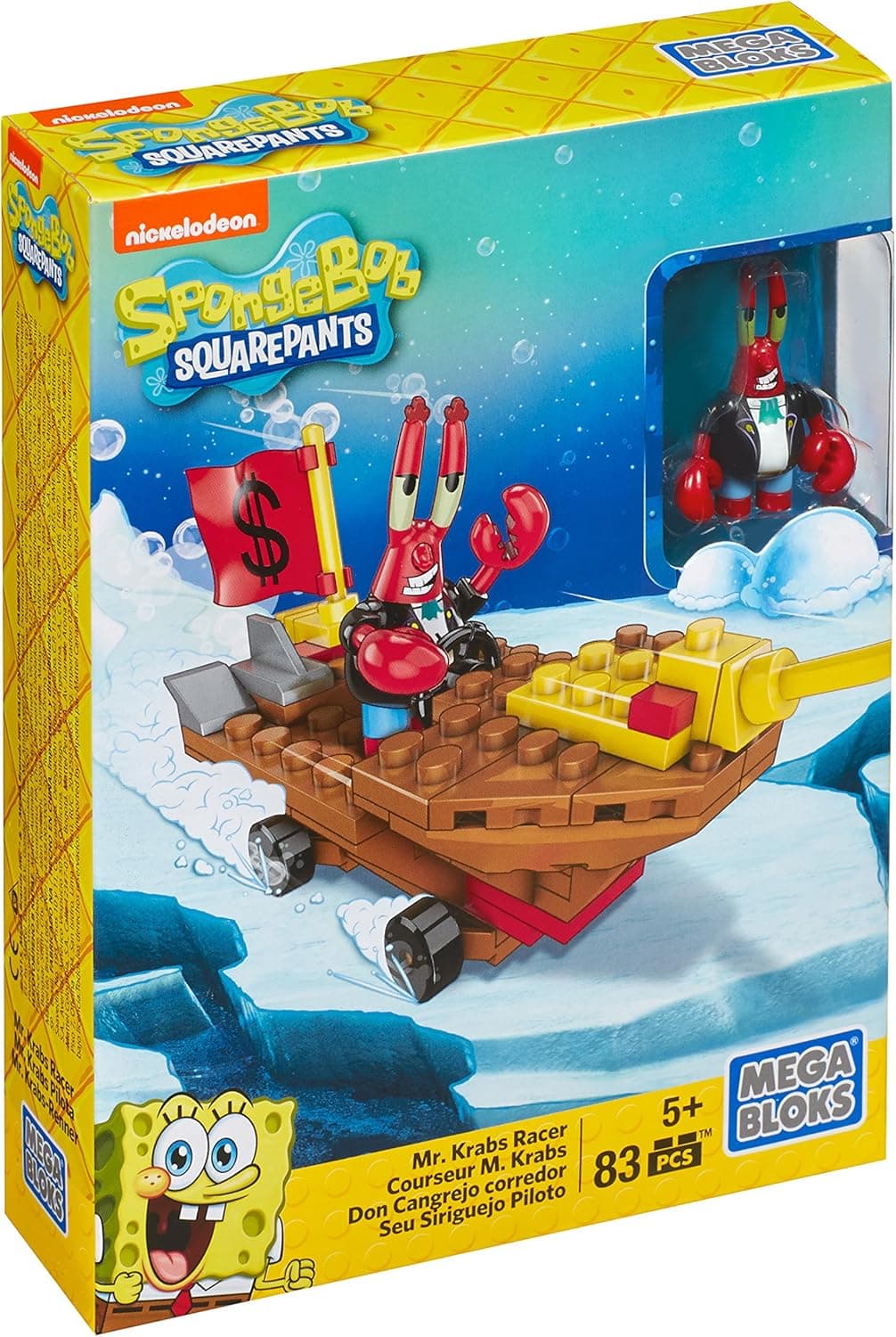 Mega Bloks SpongeBob SquarePants Mr. Krabs Racer Playset