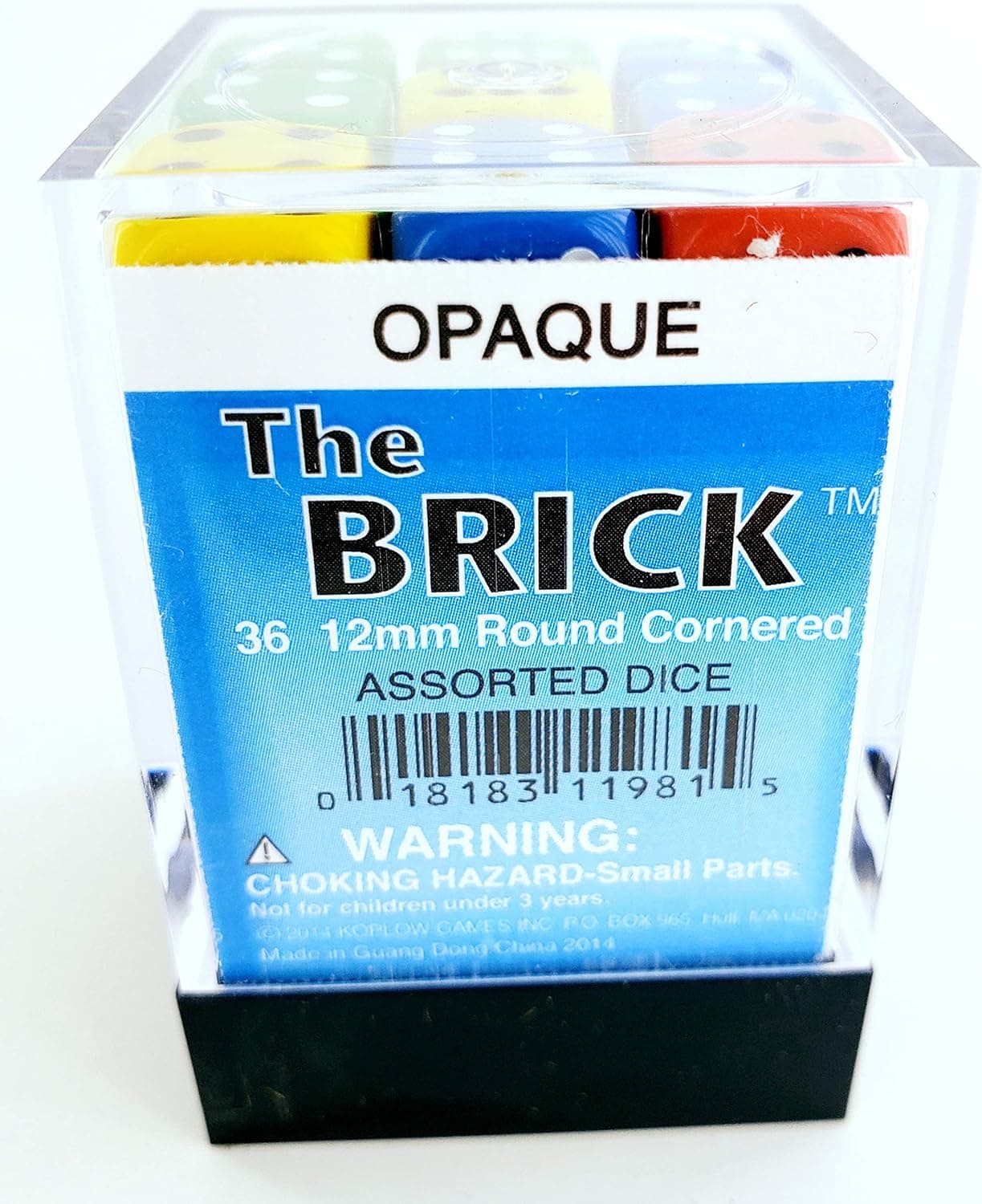 Koplow Würfel - Opaque: Promotional Square Mixed (36er-set In Acrylbox, 12mm)