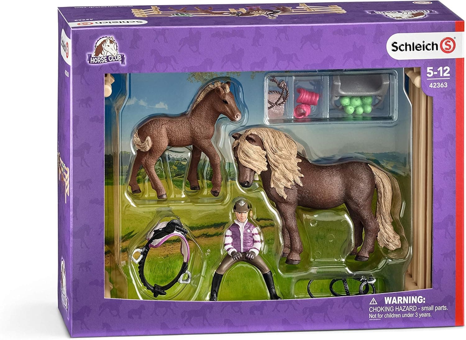 Schleich Rider with Icelandic Ponies Playset
