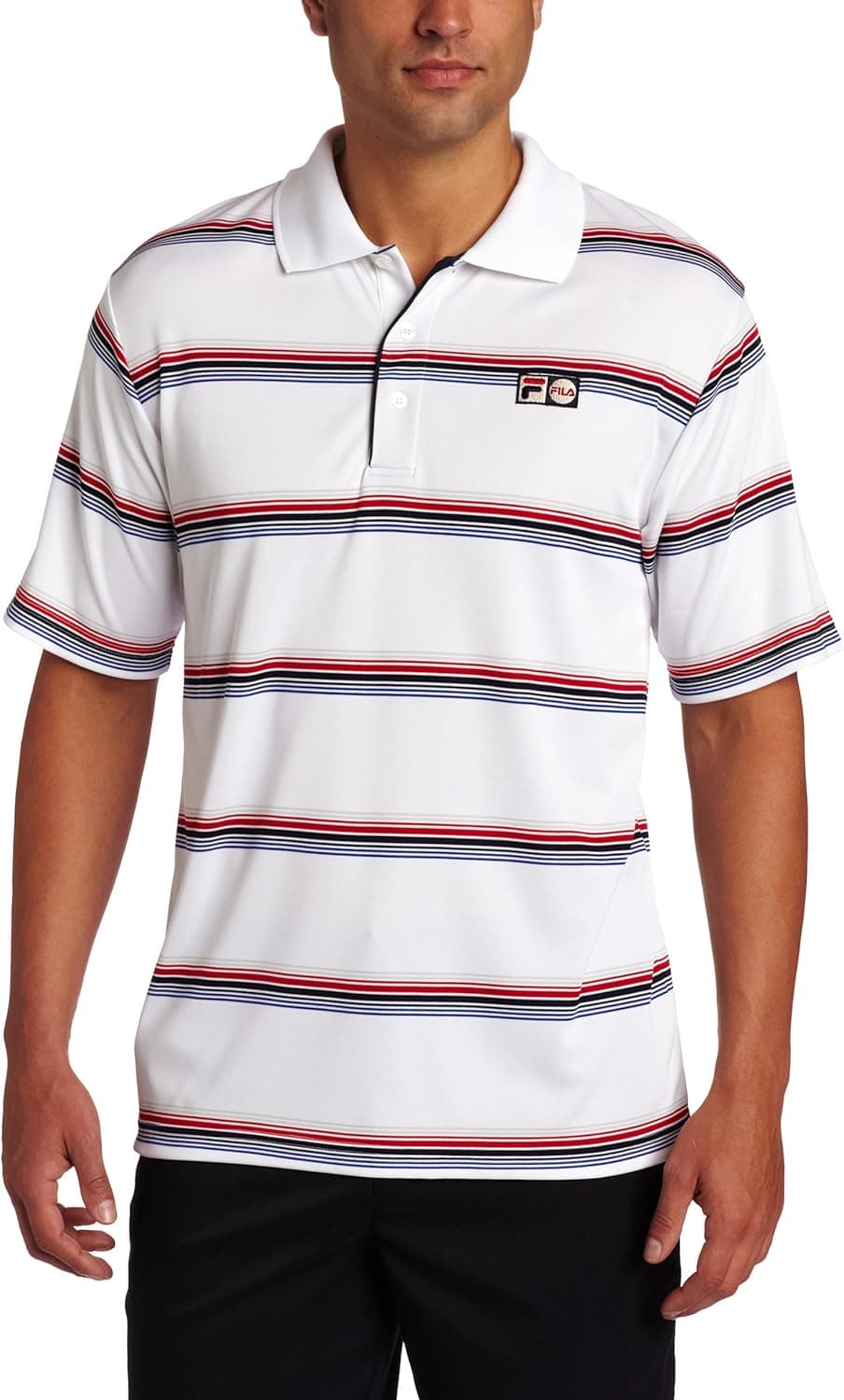 Fila Men's Heritage Feeder Stripe Polo Tee