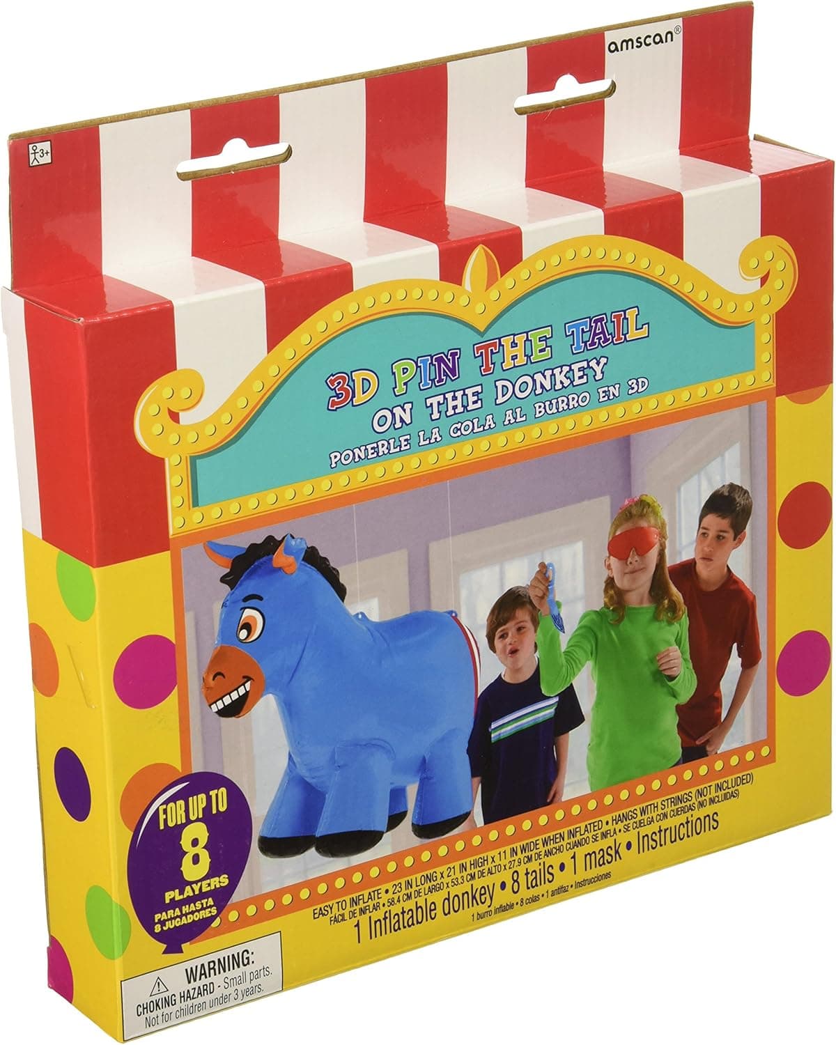 3-D Pin The Tail On The Donkey Game - Pack of 1, Game Collection