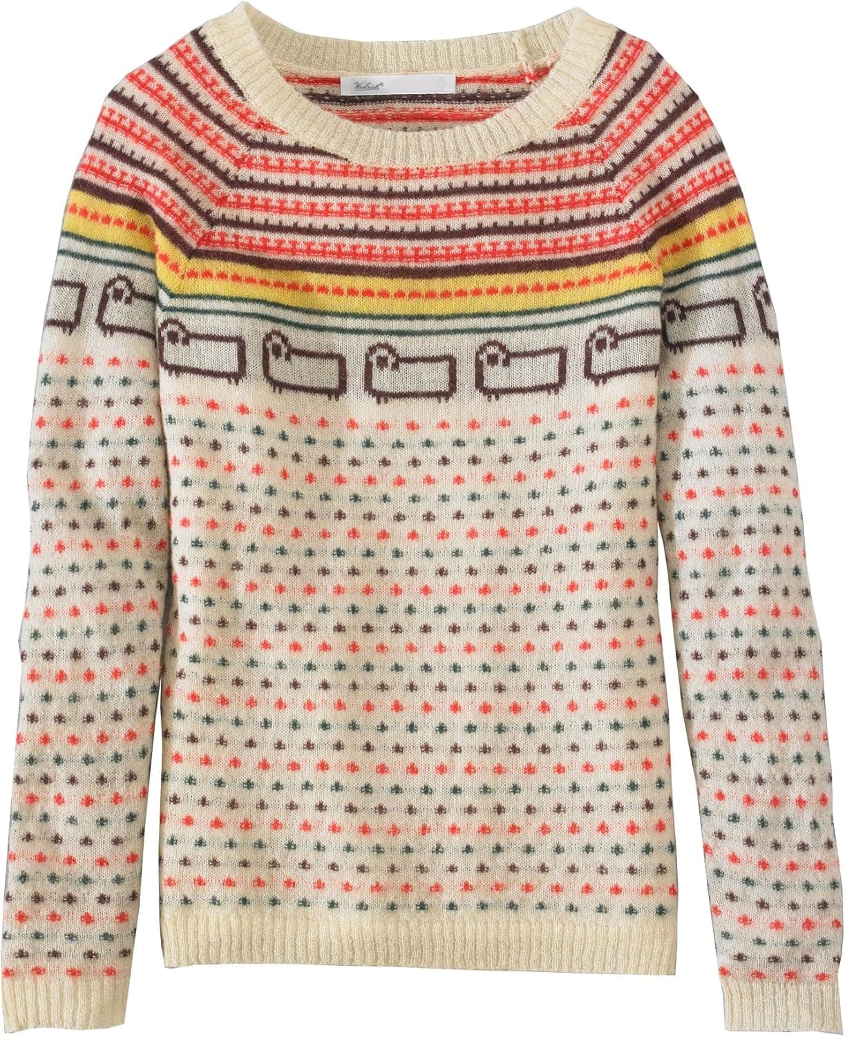 Woolrich Women's Bateau Fair Isle Mohair Sweater