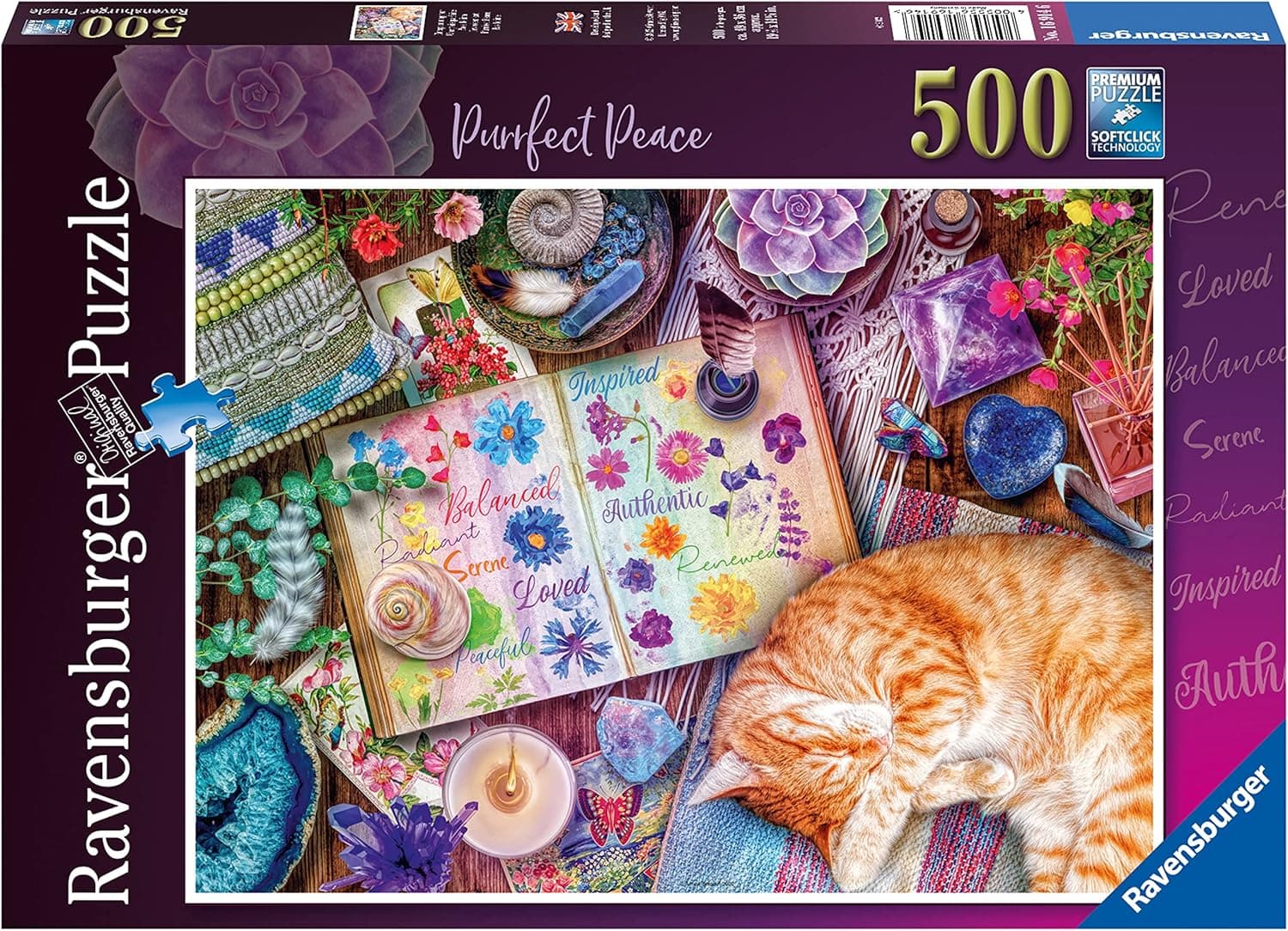 Ravensburger Aimee Stewart Purrfect Peace 500 Piece Jigsaw Puzzle for Adults & Kids Age 10 Years Up