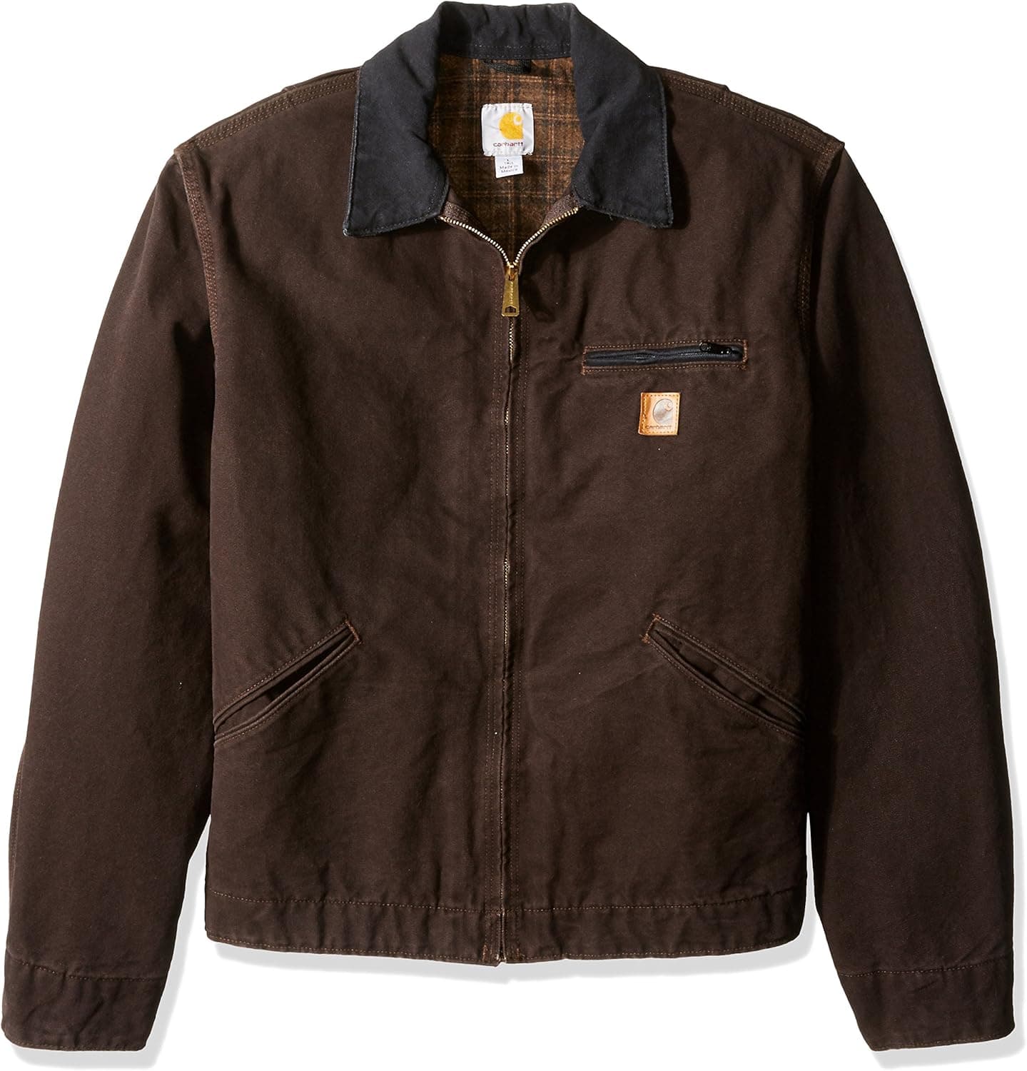 Carhartt Men's Big & Tall Blanket Lined Sandstone Detroit Jacket J97