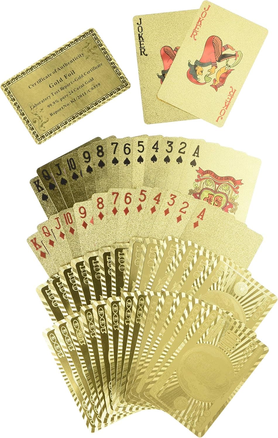 Trademark Poker GLDCARD 24K Gold Playing Cards