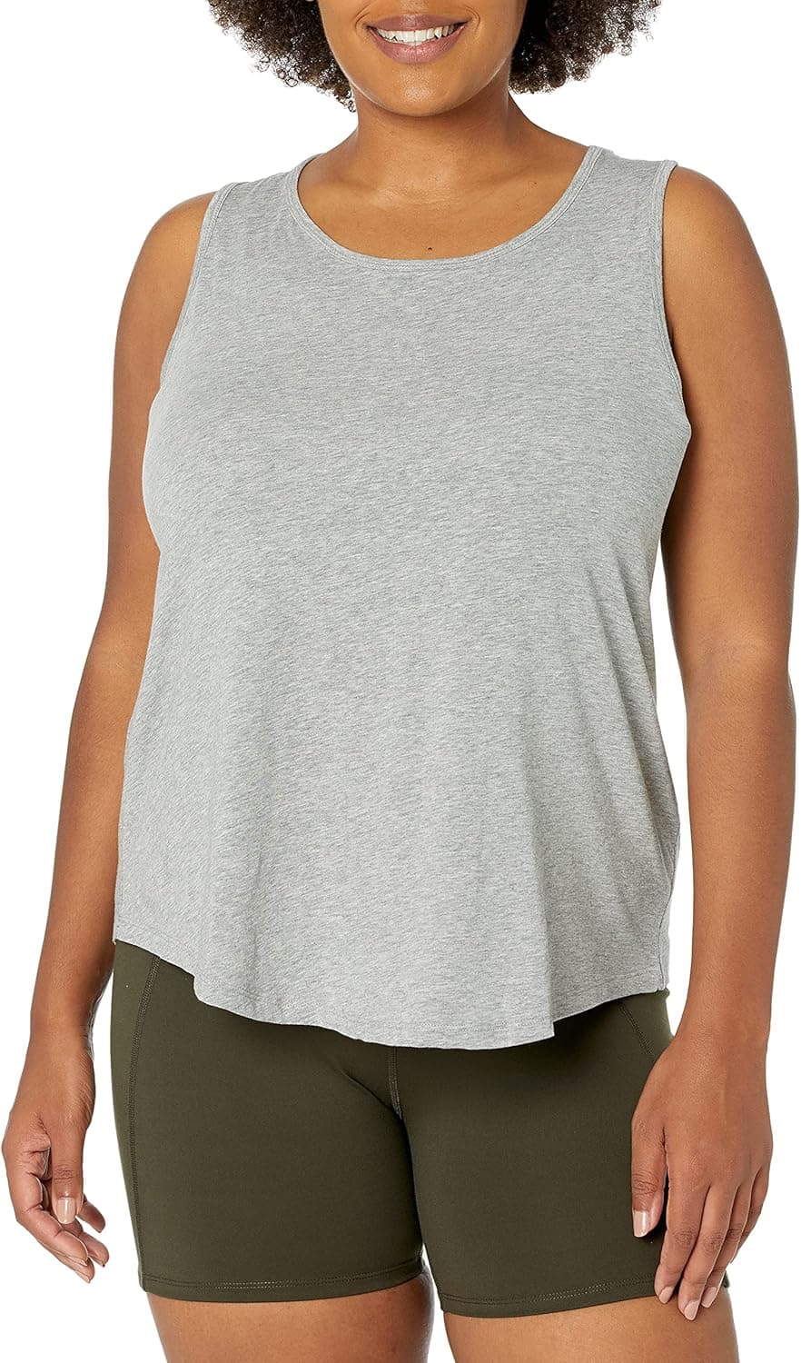 Amazon Essentials Women's Soft Cotton Open Back Sleeveless Yoga Tank (Available in Plus Size) (Previously Core 10)