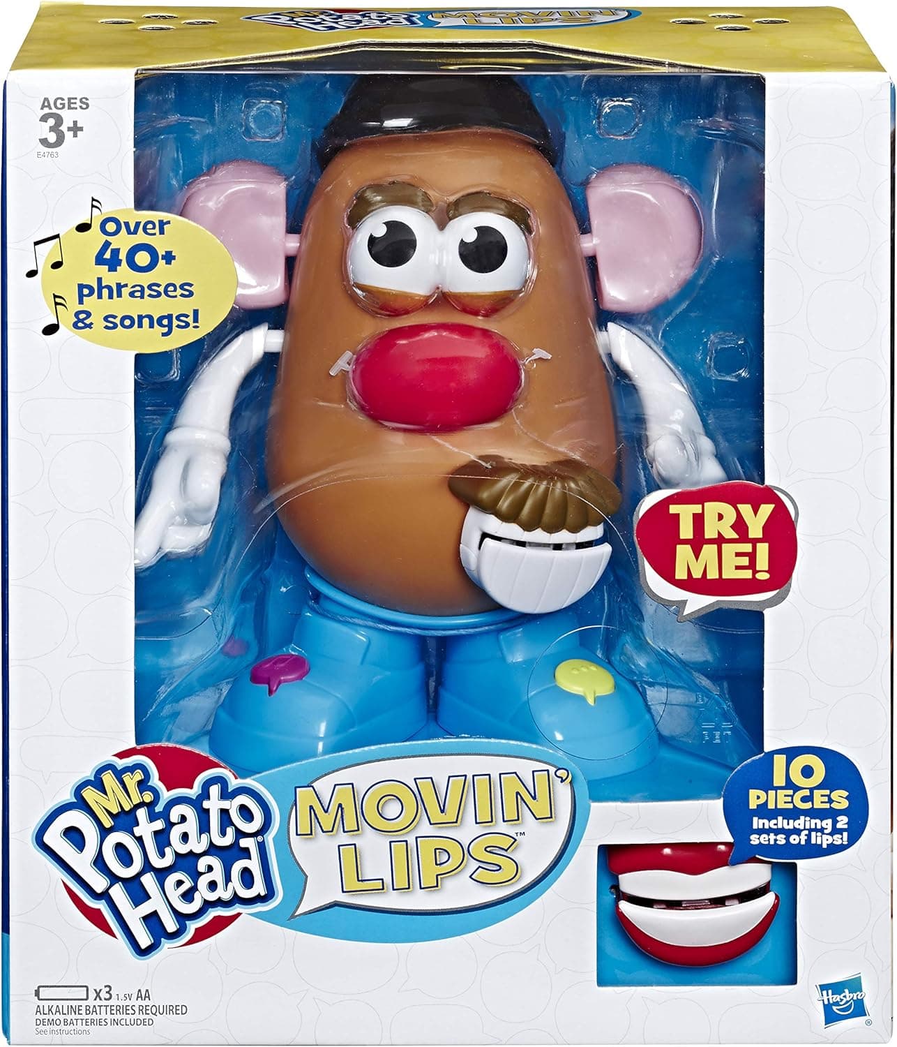 Mr Potato Head Playskool Movin' Lips Electronic Interactive Talking Toy for Kids Ages 3 & Up