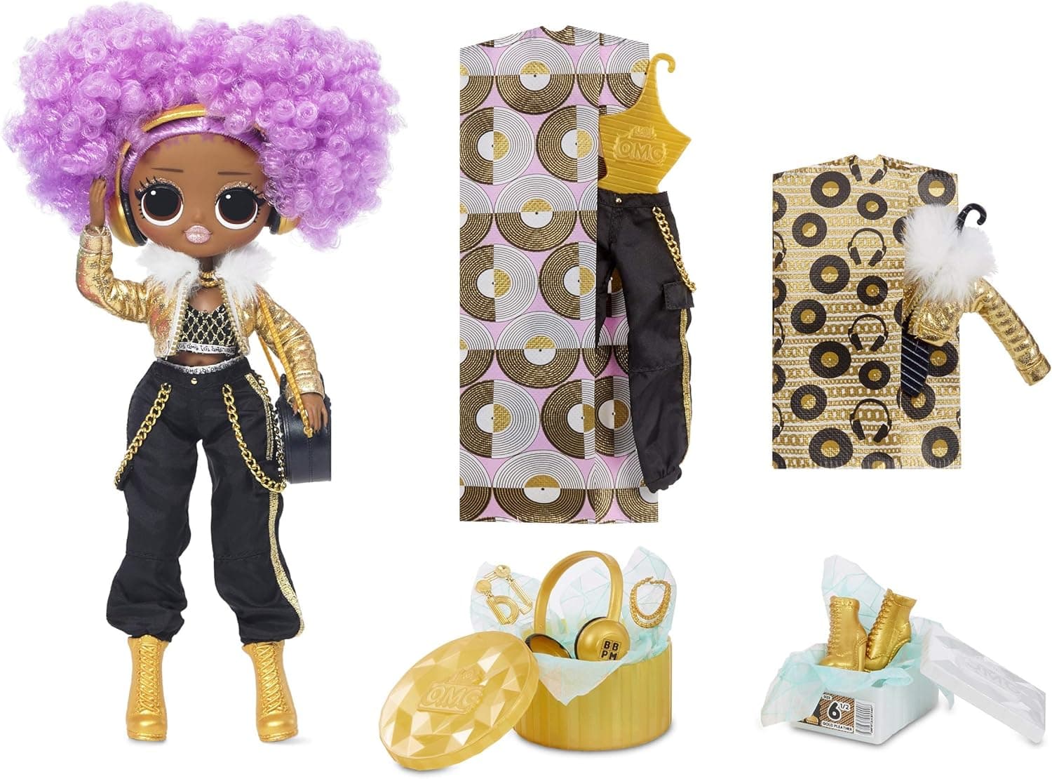 LOL Surprise OMG 24K D.J. Fashion Doll with 20 Surprises