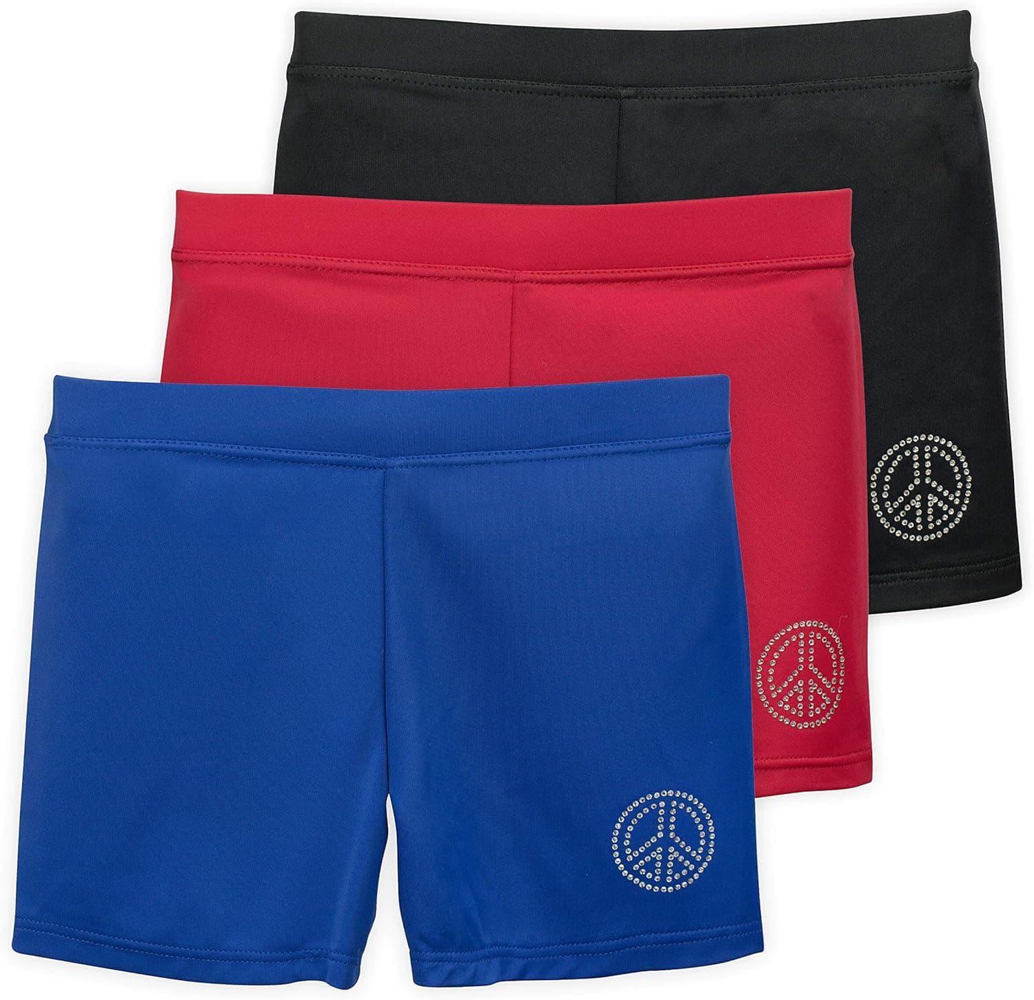 Lucky & Me | Ella Girls Dance Shorts for Gymnastics & Dancewear | Multicolor | 3-Pack