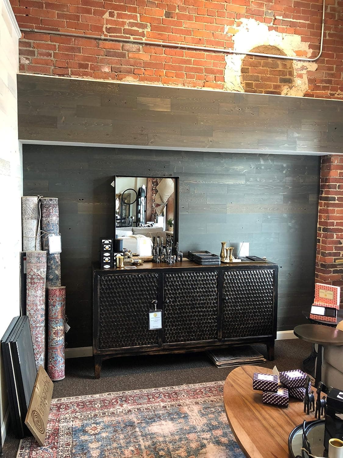 Timberchic River Reclaimed Wooden Wall Planks - Simple Peel and Stick Application. (4" Wide - 20 Sq. Ft, Breakwater)