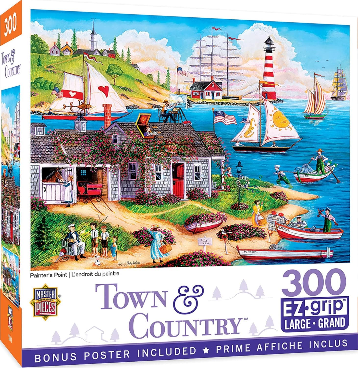 MasterPieces 300 Piece EZ Grip Jigsaw Puzzle - Painter's Point - 18"x24"