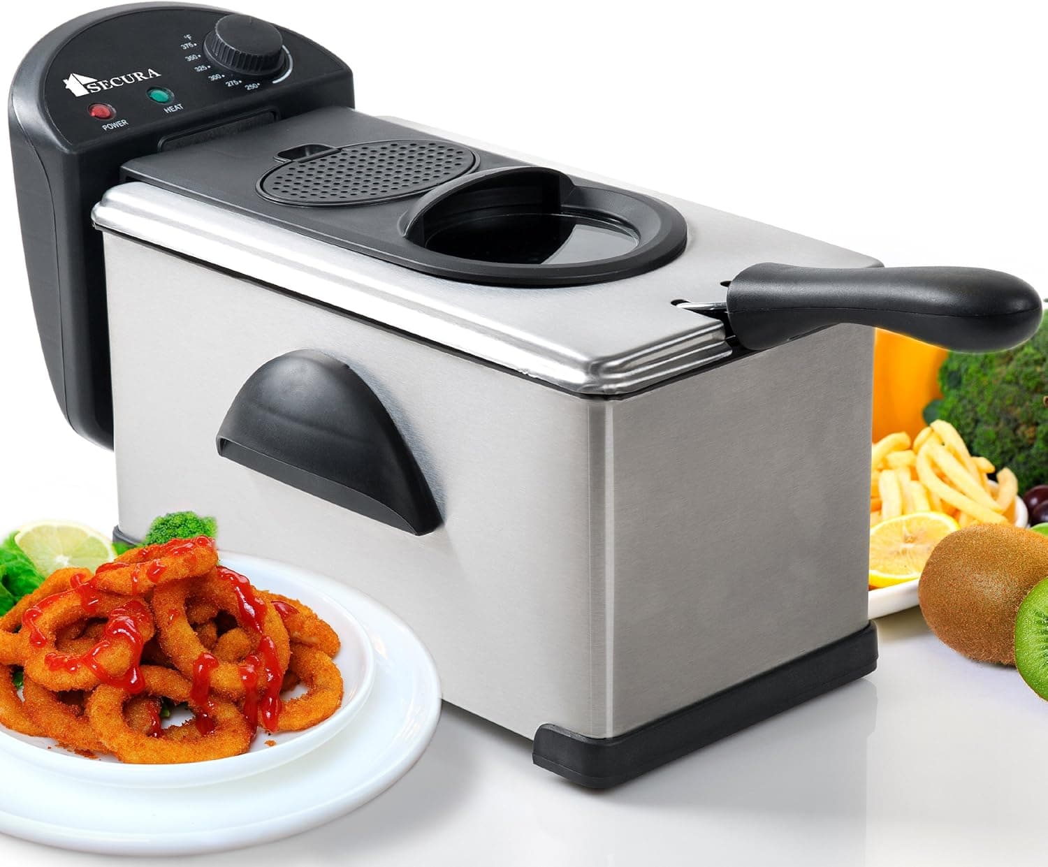 Secura 3L/13-Cup 1500-Watt Stainless-Steel Electric Deep Fryer