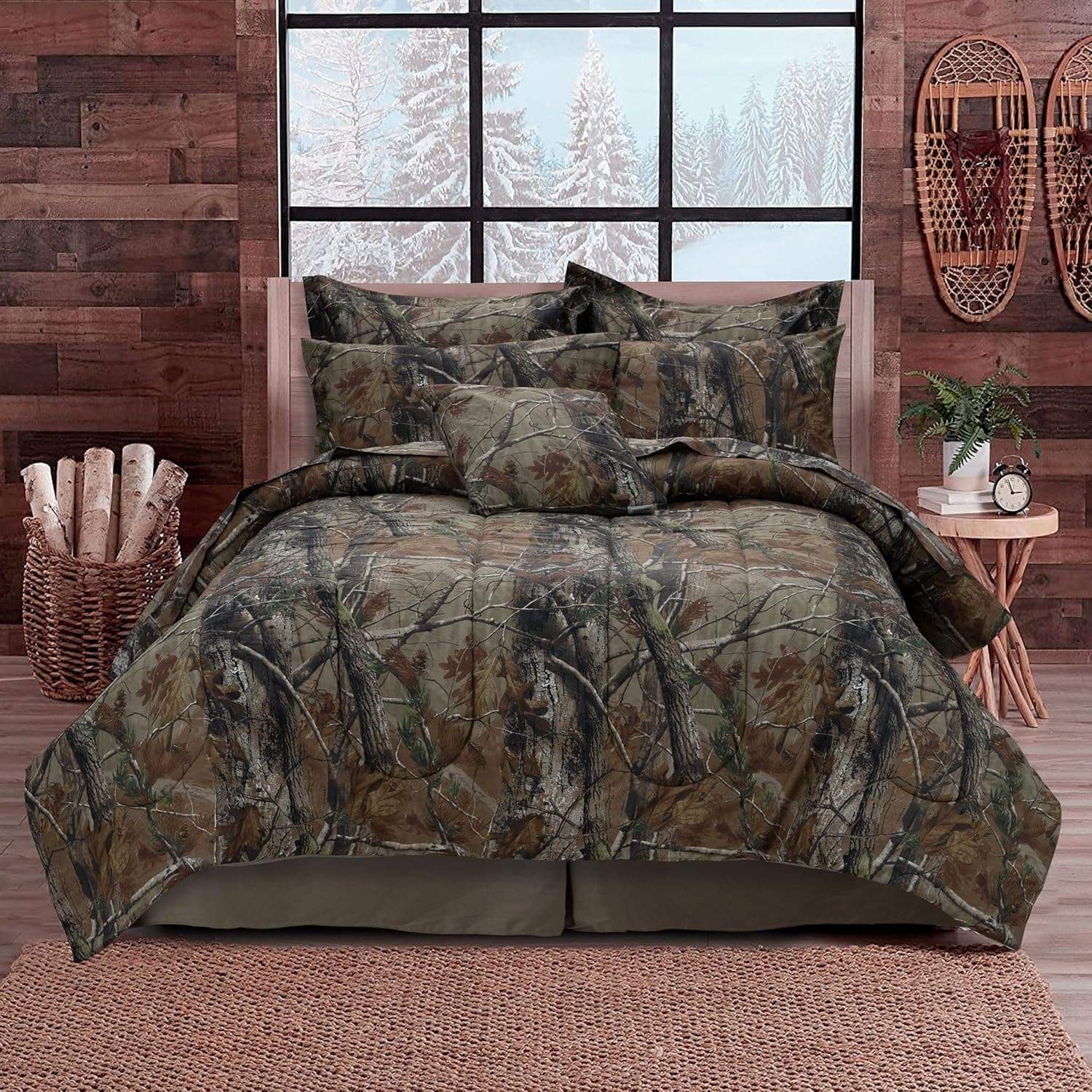 Realtree All Purpose Camo Bedding, Polycotton Fabric 3-Piece Comforter Set for Bedroom, Hunting & Outdoor (Twin), Camoflauge