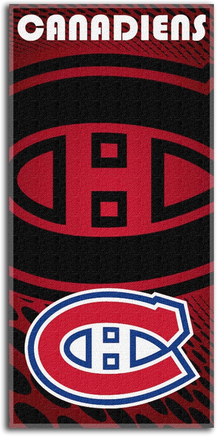 NHL Montreal Canadiens Emblem Beach Towel, 28 x 58-Inch