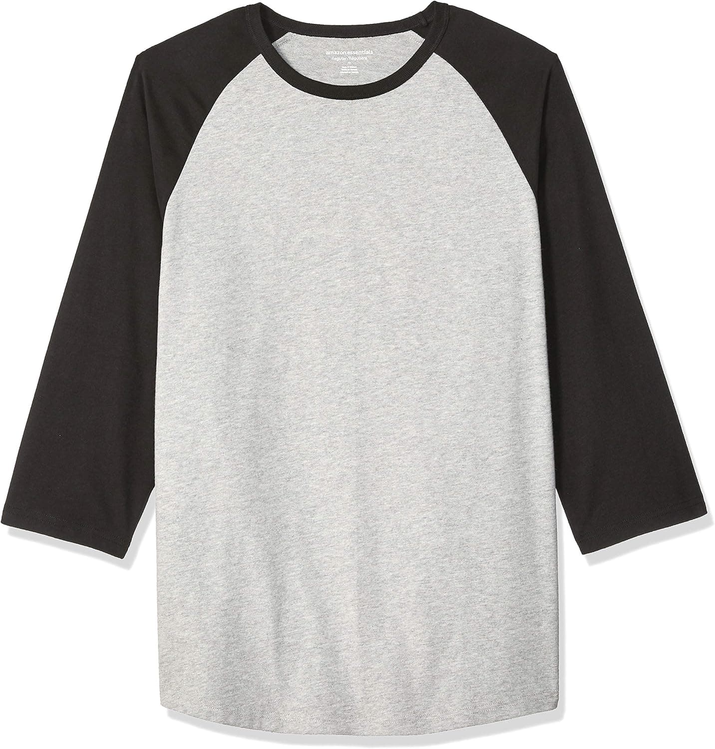 Amazon Essentials Men's Regular-fit 3/4 Sleeve Baseball T-Shirt