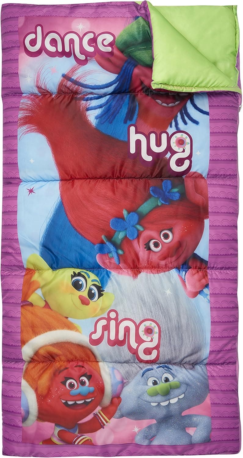 Dreamworks Kids Trolls Sleeping Bag, Purple