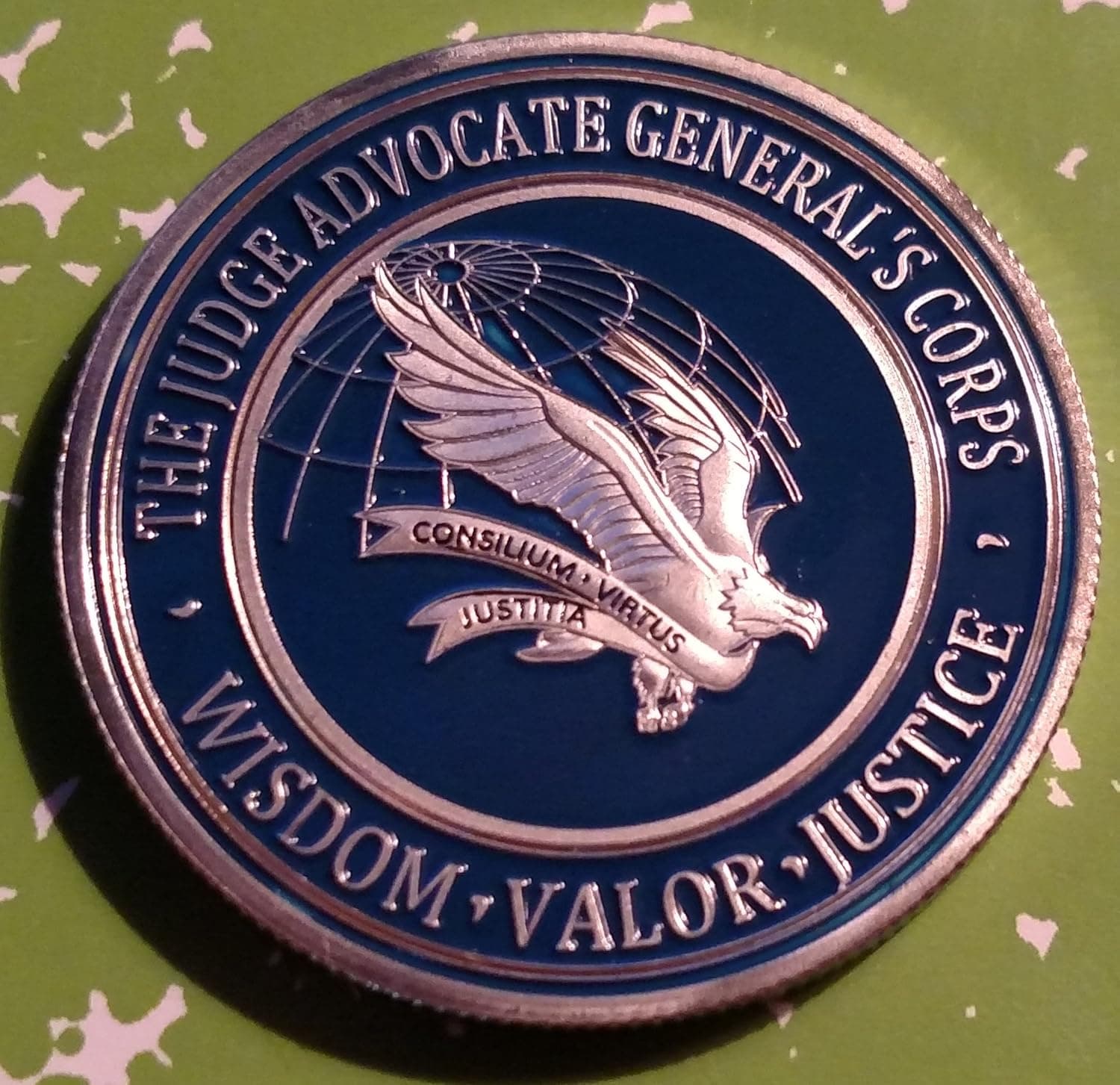 US Air Force JAG Judge Advocate Generals Corp Military Challenge Art Coin
