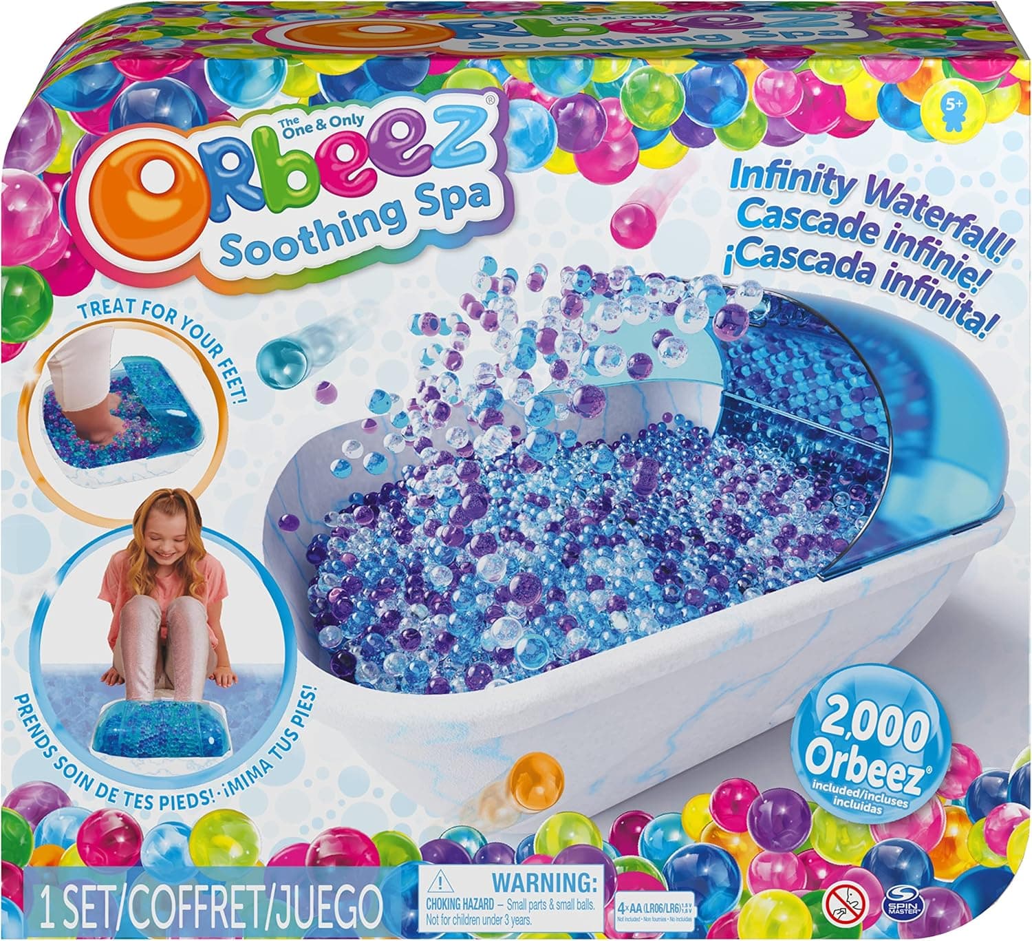 Orbeez Water Beads, Soothing Foot Spa with 2,000 Orbeez, The One and Only, Kids Spa Sensory Toys