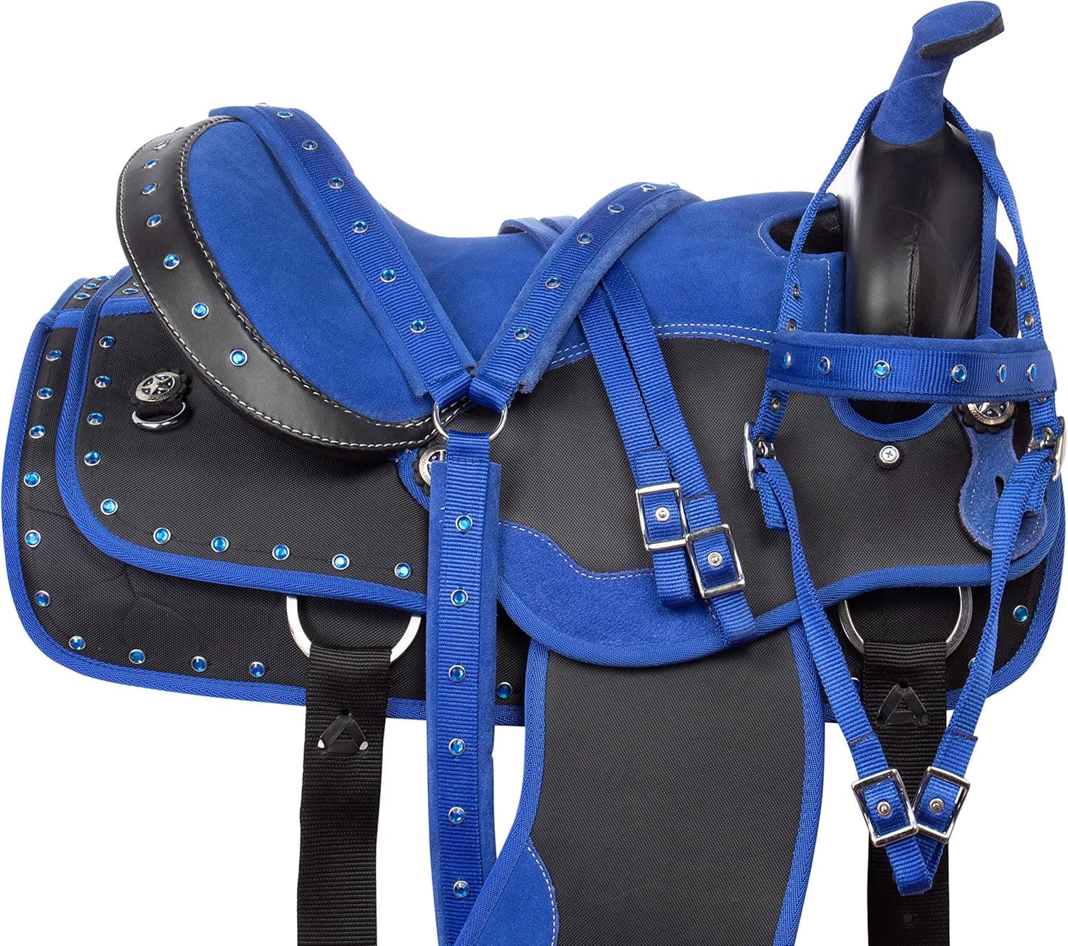 Acerugs Texas Star Silver Western Pleasure Trail Show Barrel Horse Saddle TACK Set Comfy