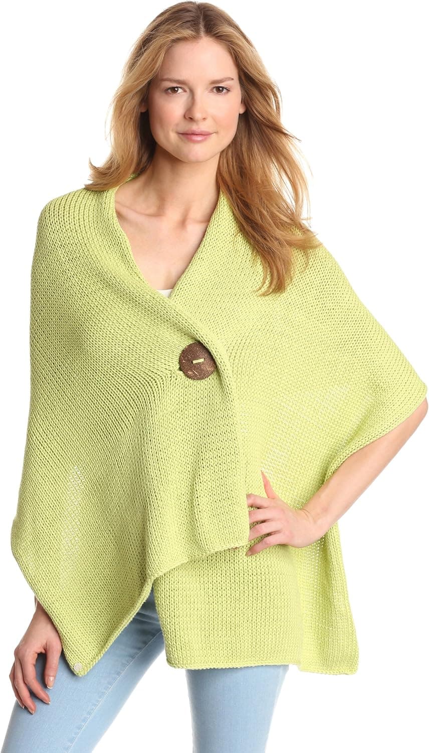 Pure Handknit Women's Plus-Size Original Button Wrap Sweater