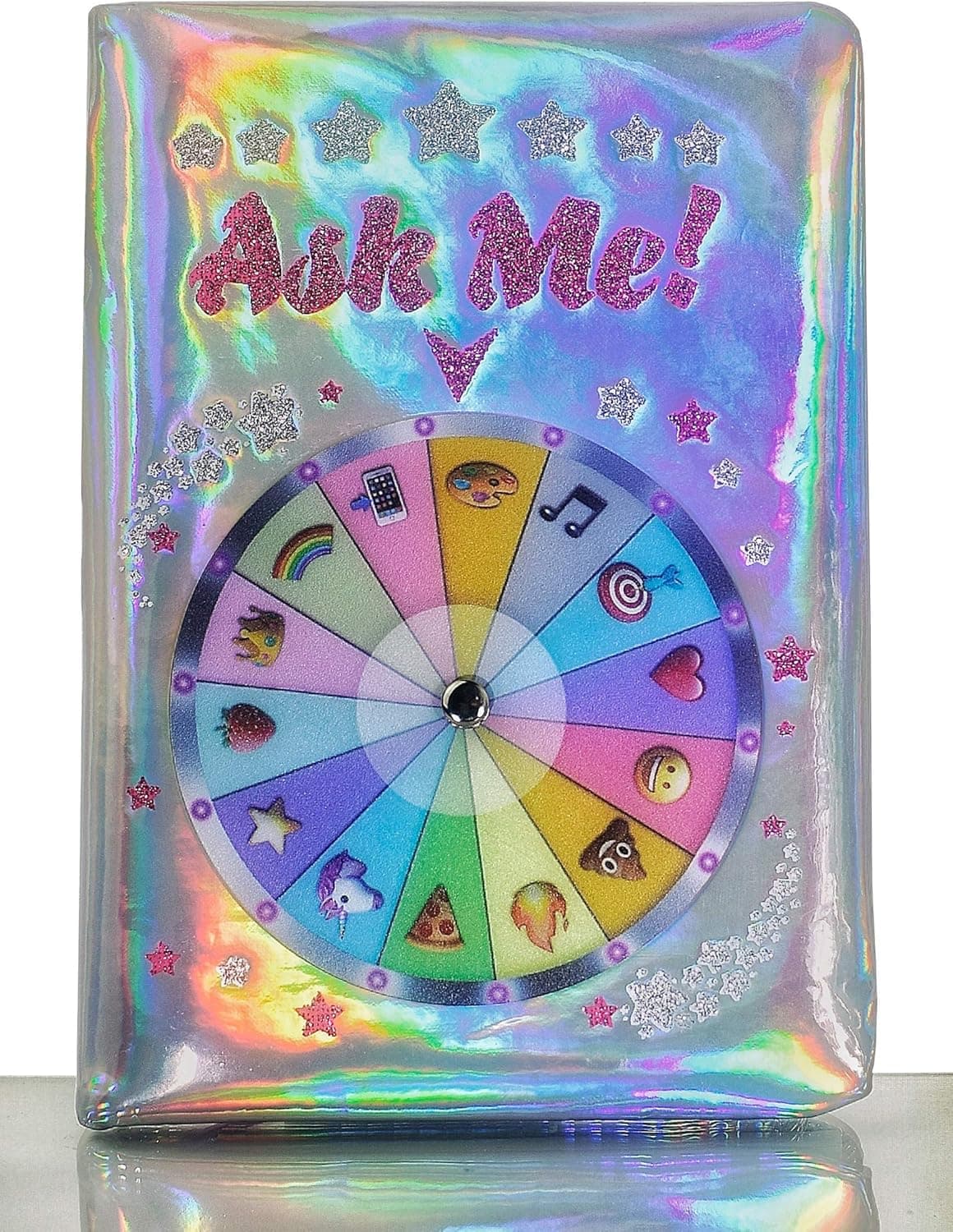 Diary for Girls Magic Journal Lucky Wheel Glitter Holographic Notebook for Fun and Predictions