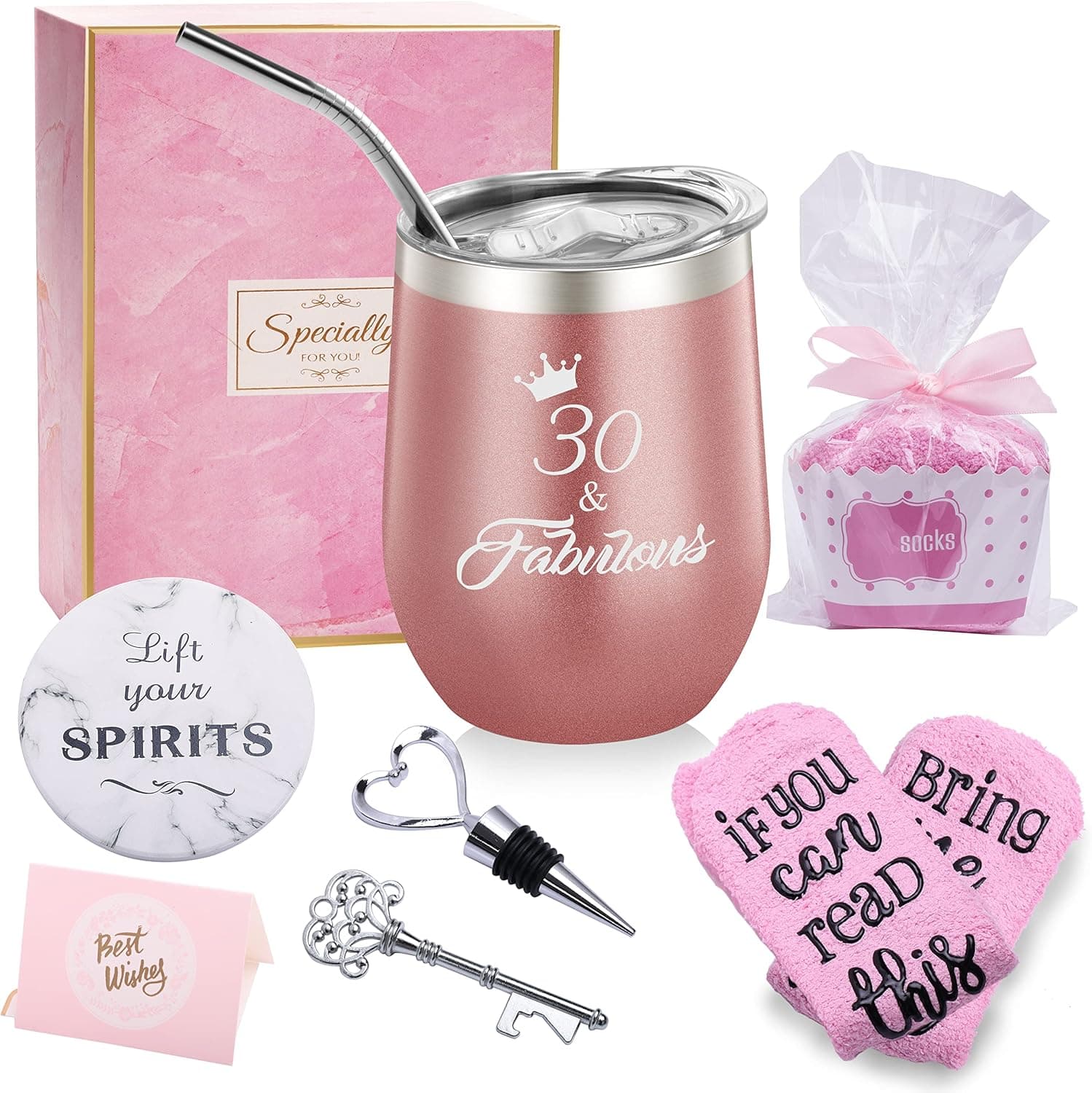 1991 30th Birthday Gifts Fabulous Wine Tumbler - Cute Birthday Gifts for Women - Funny Birthday Wine Gifts Ideas for Her, Best Friend BFF, Mom, Grandma, Wife, Daughter, Sister, Aunt, Coworker