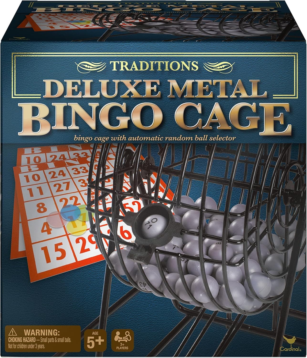 Classic Deluxe Bingo Game Set with Ink Dabbers, for Adults, Families, and Kids Ages 5 and up, by Spin Master
