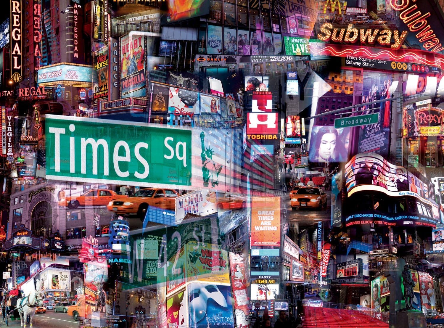 Buffalo Games City Collages, Times Square - 1000pc Jigsaw Puzzle