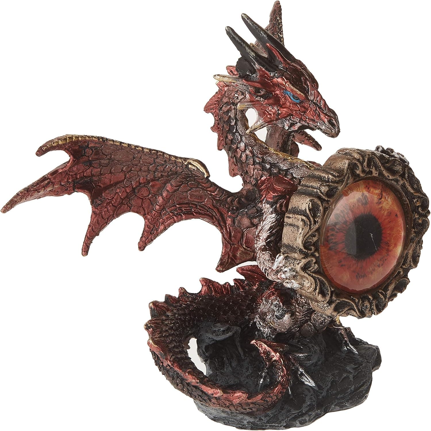 Design Toscano Dragon Protector of The Mystic Evil Eye Statue, Multicolor