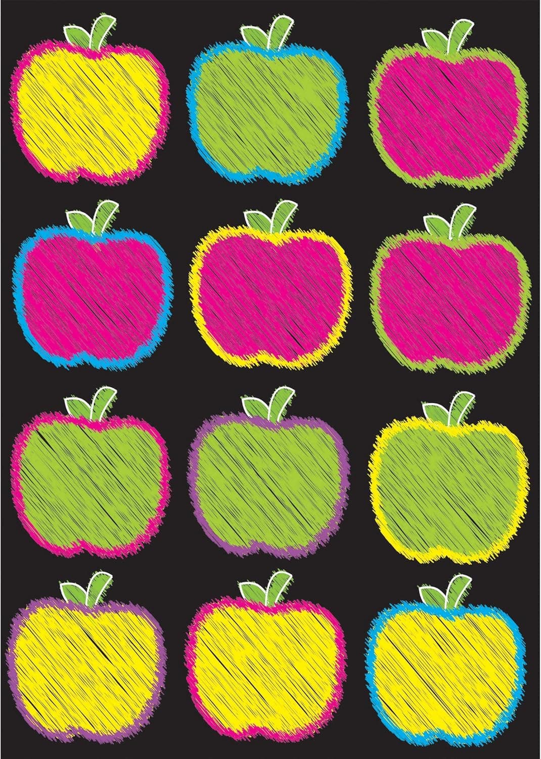 Ashley 10085 Scribble Apples Magnets Multi