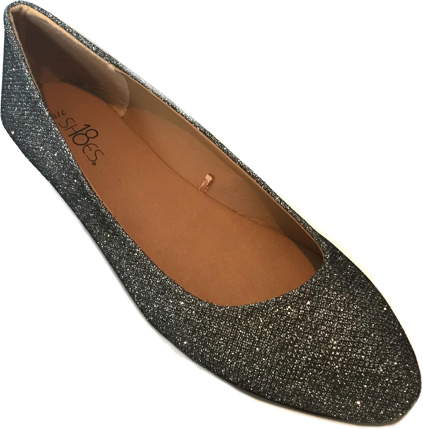 Shoes 18 Womens Glitter Mesh Ballet Flat Shoes