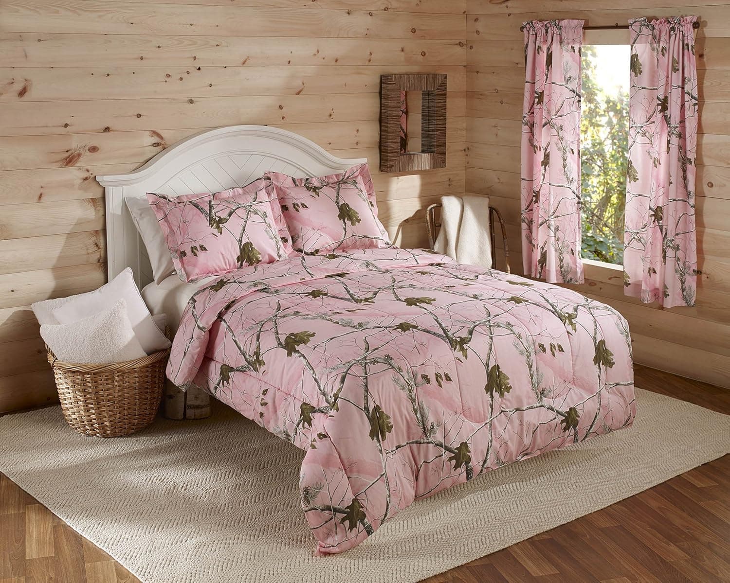 Realtree AP Mini Comforter Set, Twin, Pink, Camo
