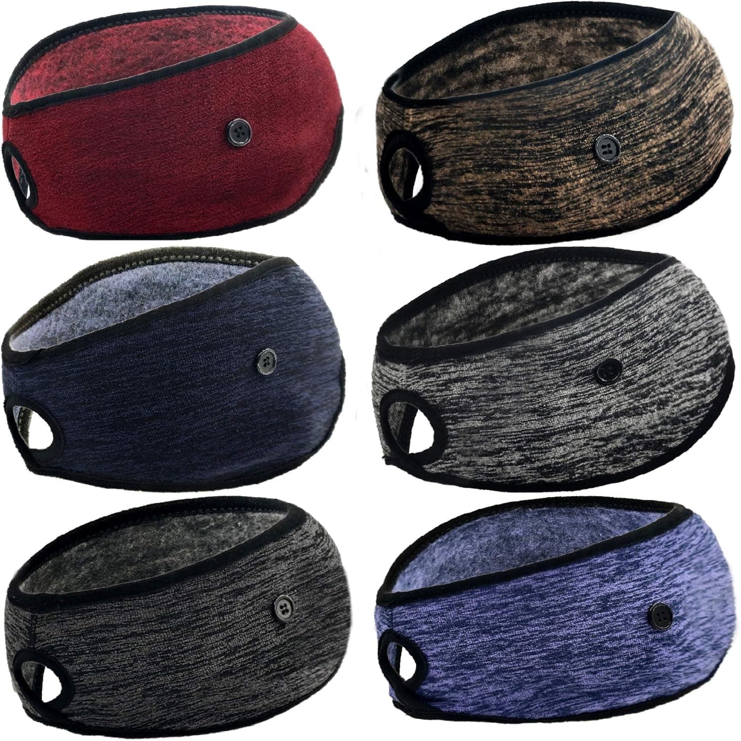 Yuhan Pretty Ponytail Headbands for Women Fleece Ear Warmer Muff Yoga Running Winter Headband for Women Girls Outdoor Sports