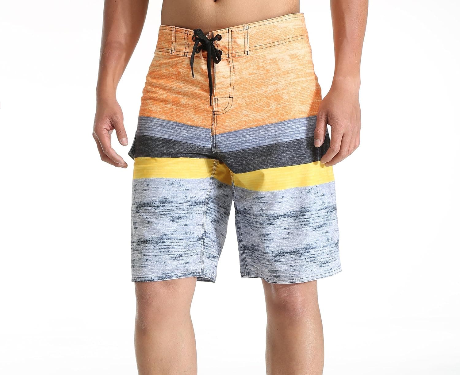 MILANKERR Men's Stripe Boardshort
