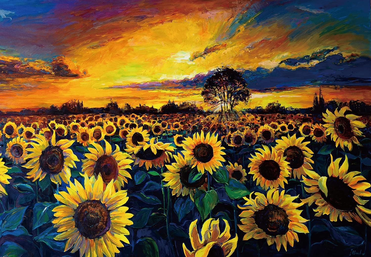 2000 Piece Puzzle - Sunflower - 38" x 26", Jigsaw Puzzles for Adults and Kids