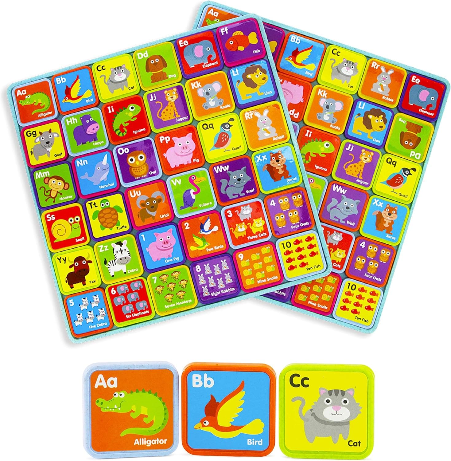 Boley Roo Crew Number & Alphabet Magnets - 72 Pc Educational Magnetic Letters & Numbers for Toddlers