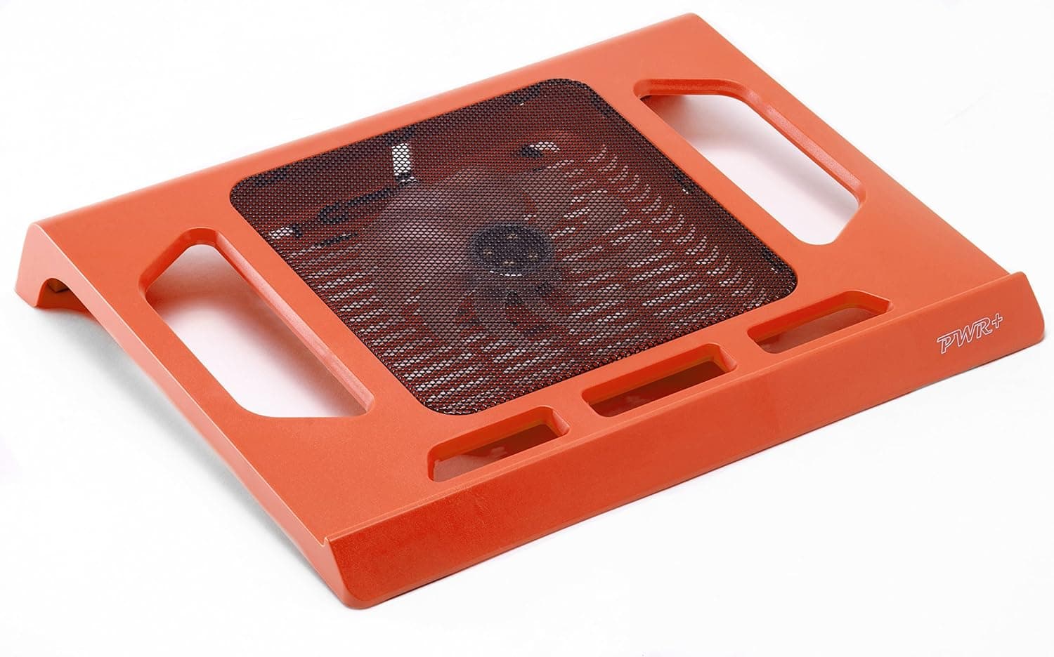 Pwr 16" Laptop Pad with 140mm Silent Fan for Apple, Acer, Asus, Dell, Hp, Lenovo, Samsung, Sony, Toshiba and Others Notebook Cooling Pad Bed Lap LED Orange