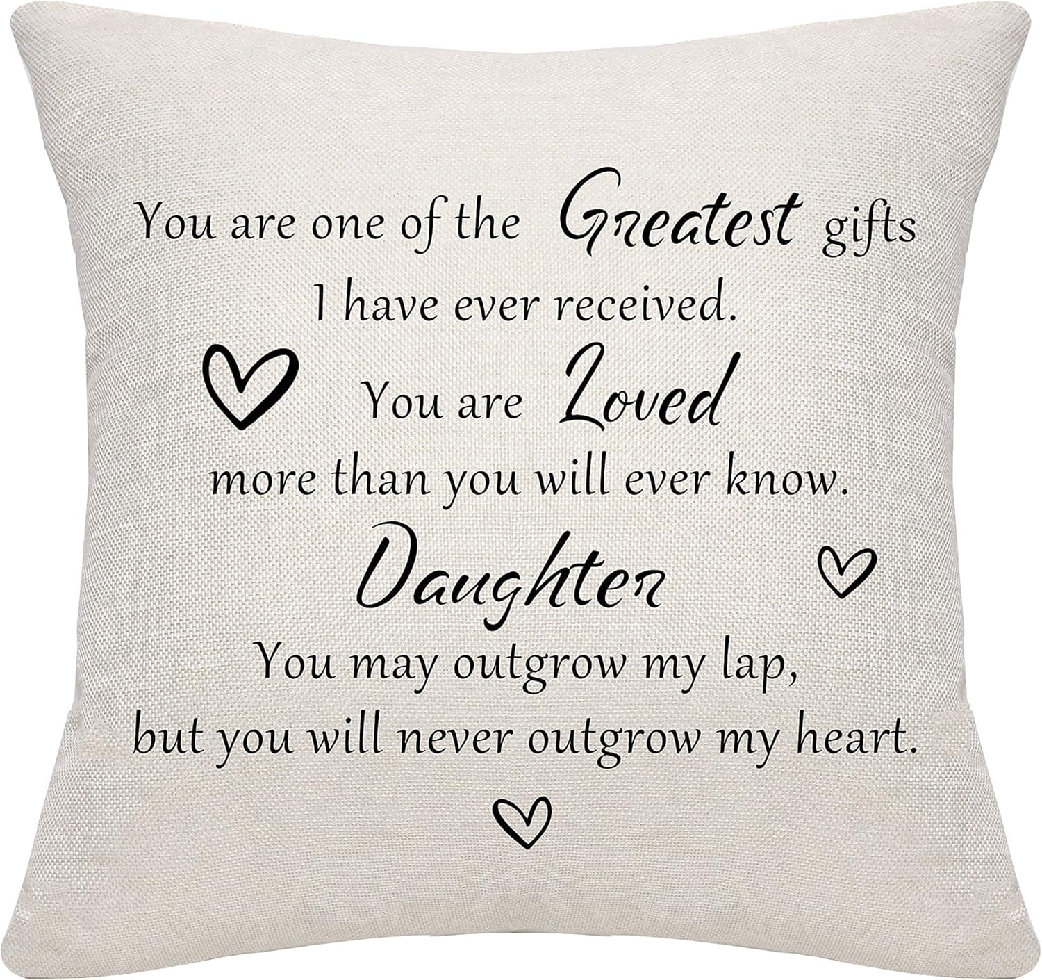DANKHRA Daughter Gifts from Mom Dad Daughter Throw Pillow Gifts for Daughter Birthday Gifts