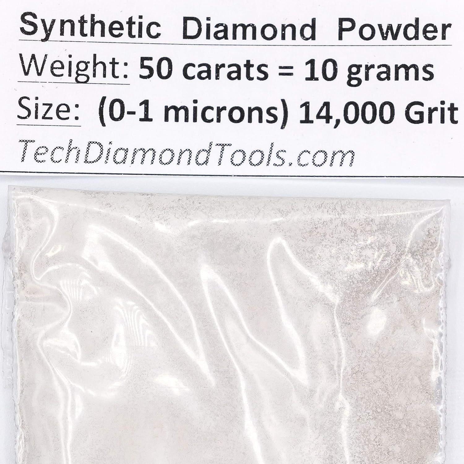 TechDiamondTools Diamond Powder for Polishing Glass Quartz Marble Rock Jewelry Stone Windshield Travertine Gemstone 14,000 Grit - 0-1 Microns - 50 Carats = 10 Grams USA Made