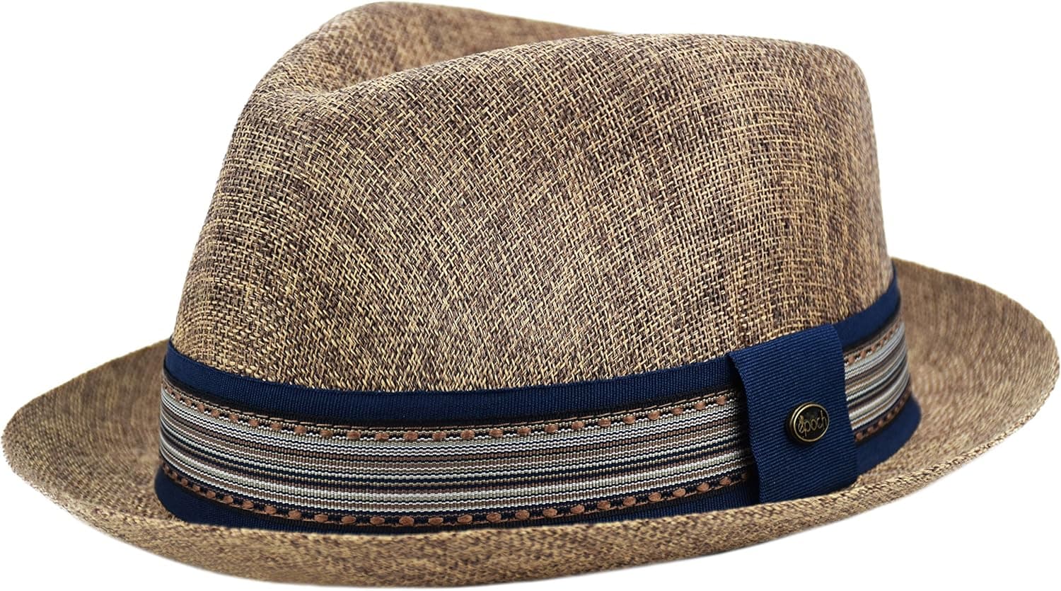 urbanhatshop Men's Summer Fedora Hat, Breathable Linen Porkpie Hat, Stingy Brim Dress Hat