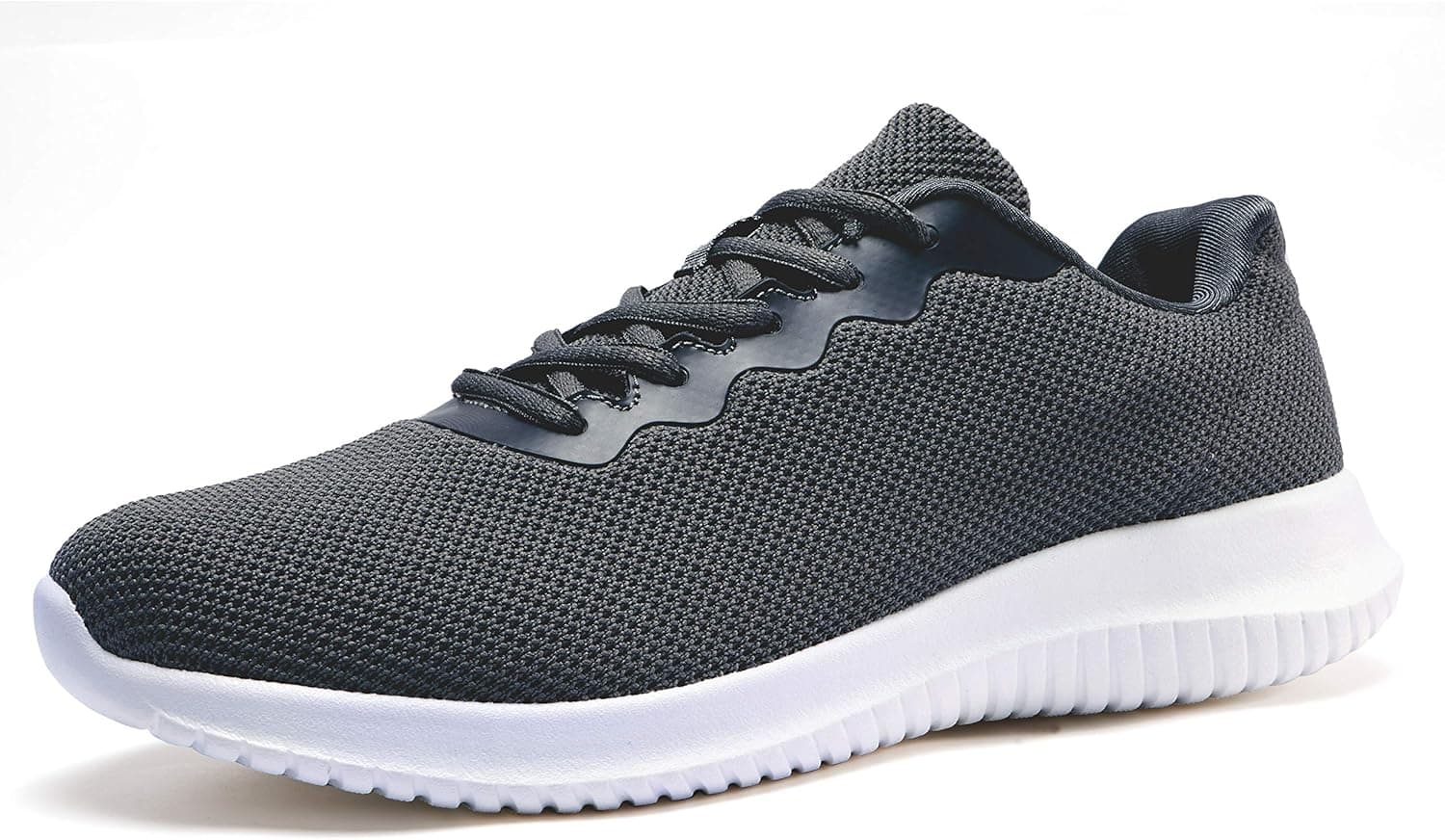 Akk Mens Walking Tennis Shoes - Lightweight Breathable Comfortable Sports Running Athletic Mesh Sneakers for Workout Gym Jogging Gray Size 9.5
