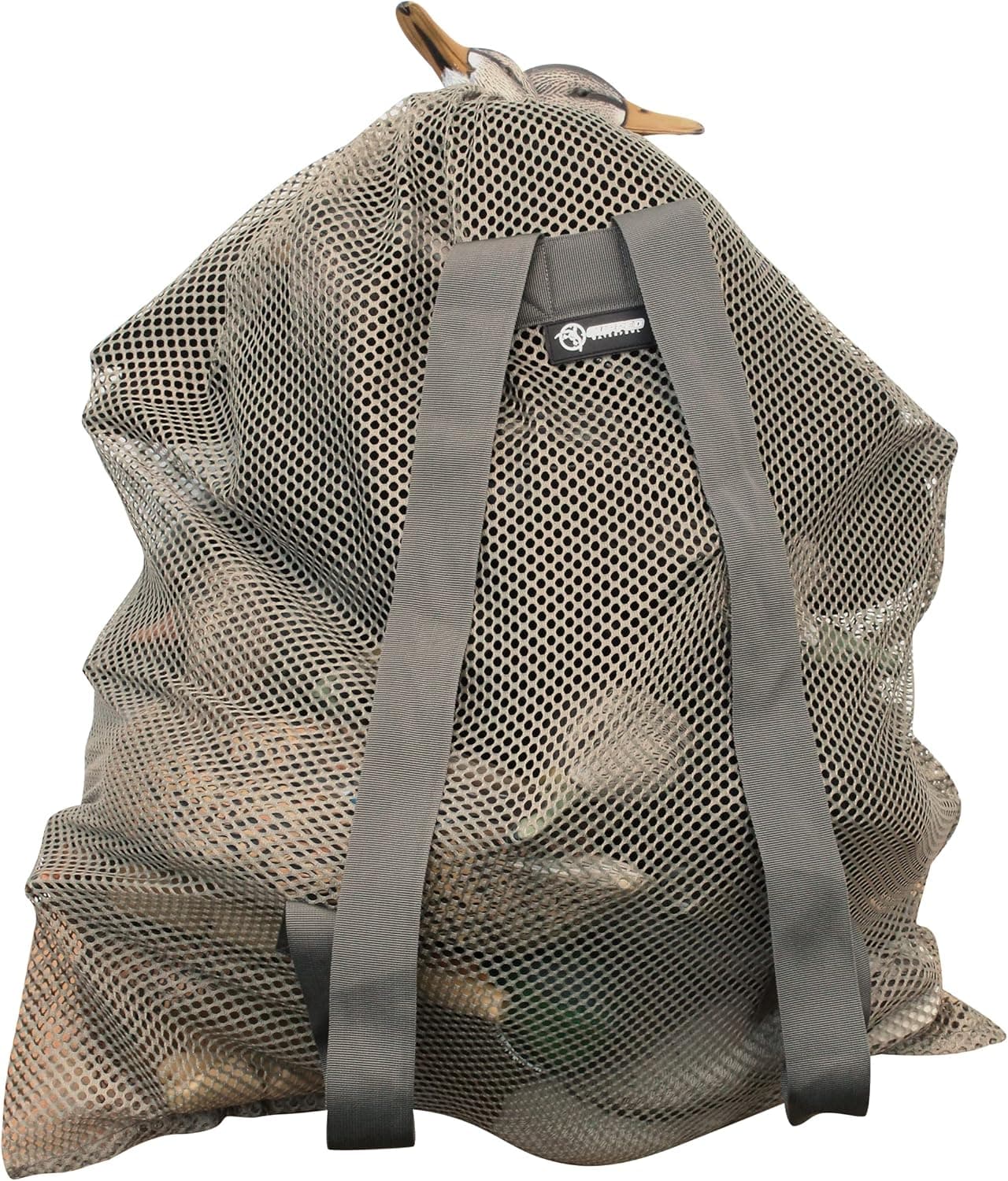 Cupped Waterfowl Large Mesh Bag, Durable Mesh Storage with Shoulder Straps Duck Decoy Bag, Brown, One Size