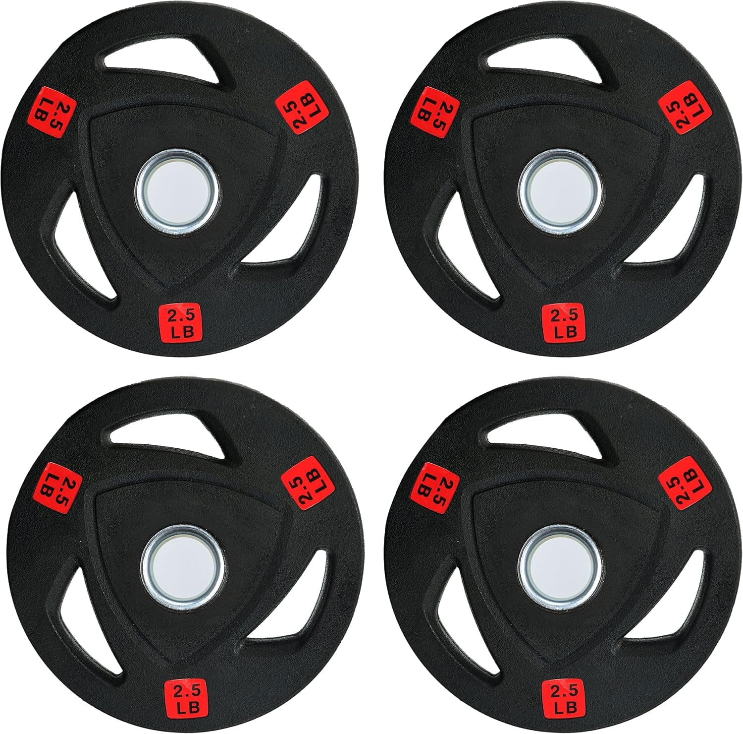 BalanceFrom Vinyl Coated Cast Iron Plate Weight Plate for Strength Training and Weightlifting, Olympic or Standard