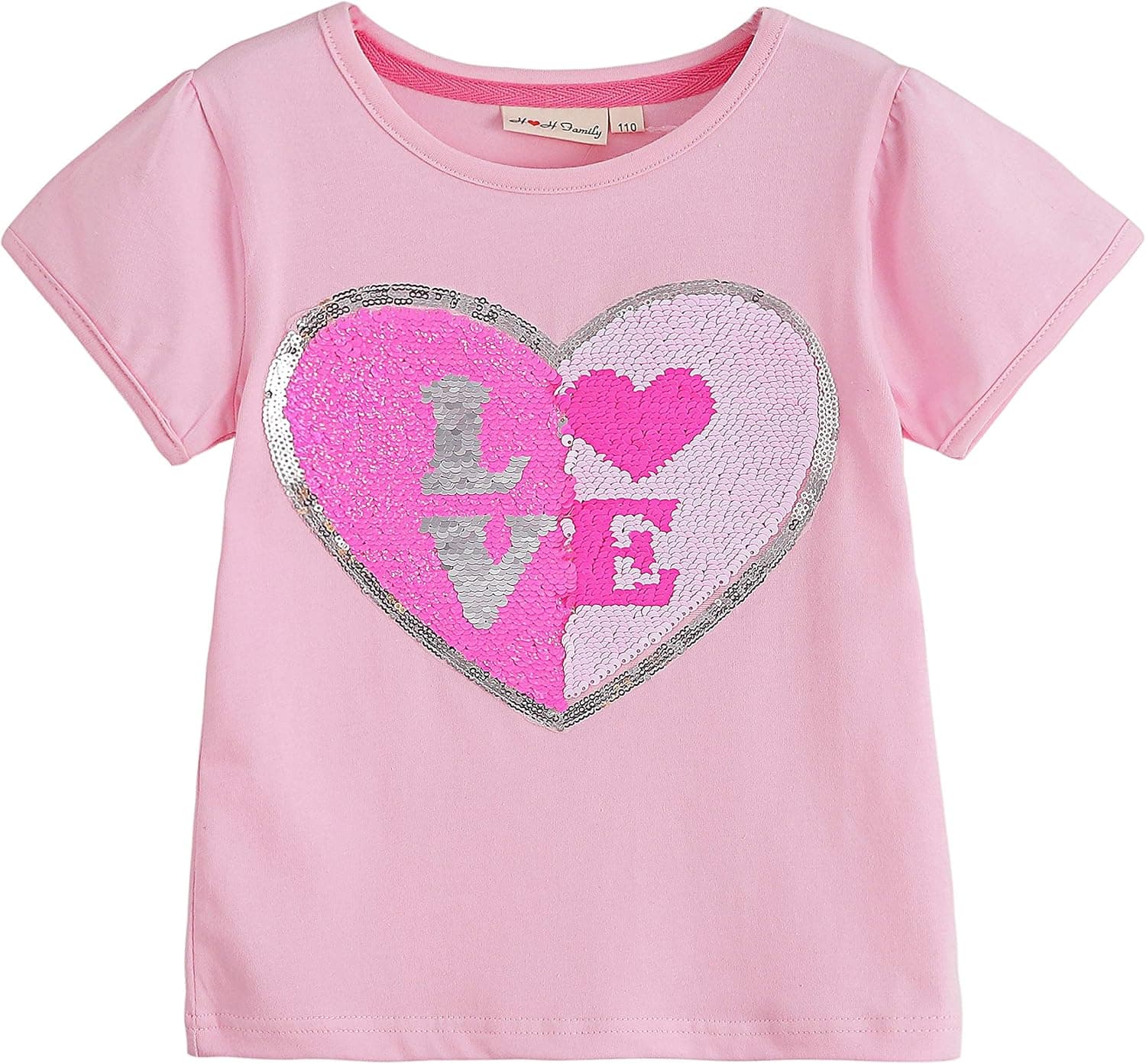 Glitter Flip Sequin Girl's T-Shirt Top Short/Long Sleeve, Fleece Jacket, Leggings 3-14 Years