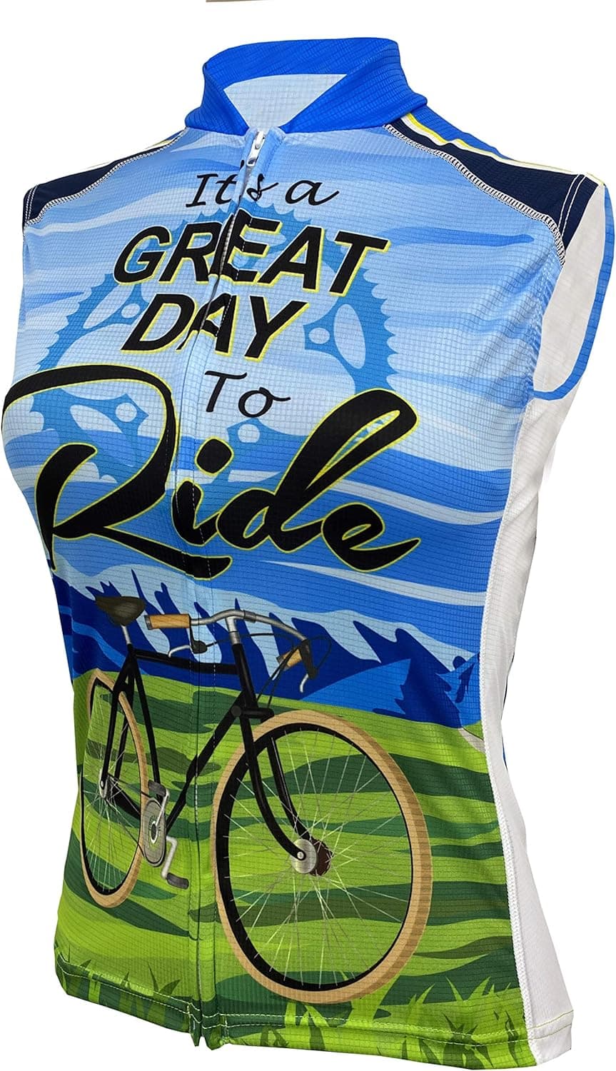 CORVARA BIKE WEAR It's a Great Day Women's Cycling Sleeveless Bike Jersey