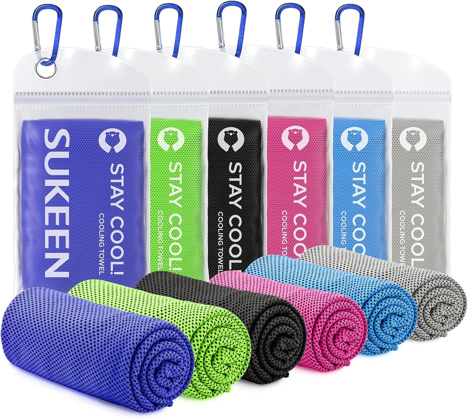 Sukeen Cooling Towel (40"x12") Bulk Ice Towel,Soft Breathable Chilly Towel,Microfiber Towel for Yoga,Sport,Running,Gym,Workout,Camping,Fitness,Workout & More Activities