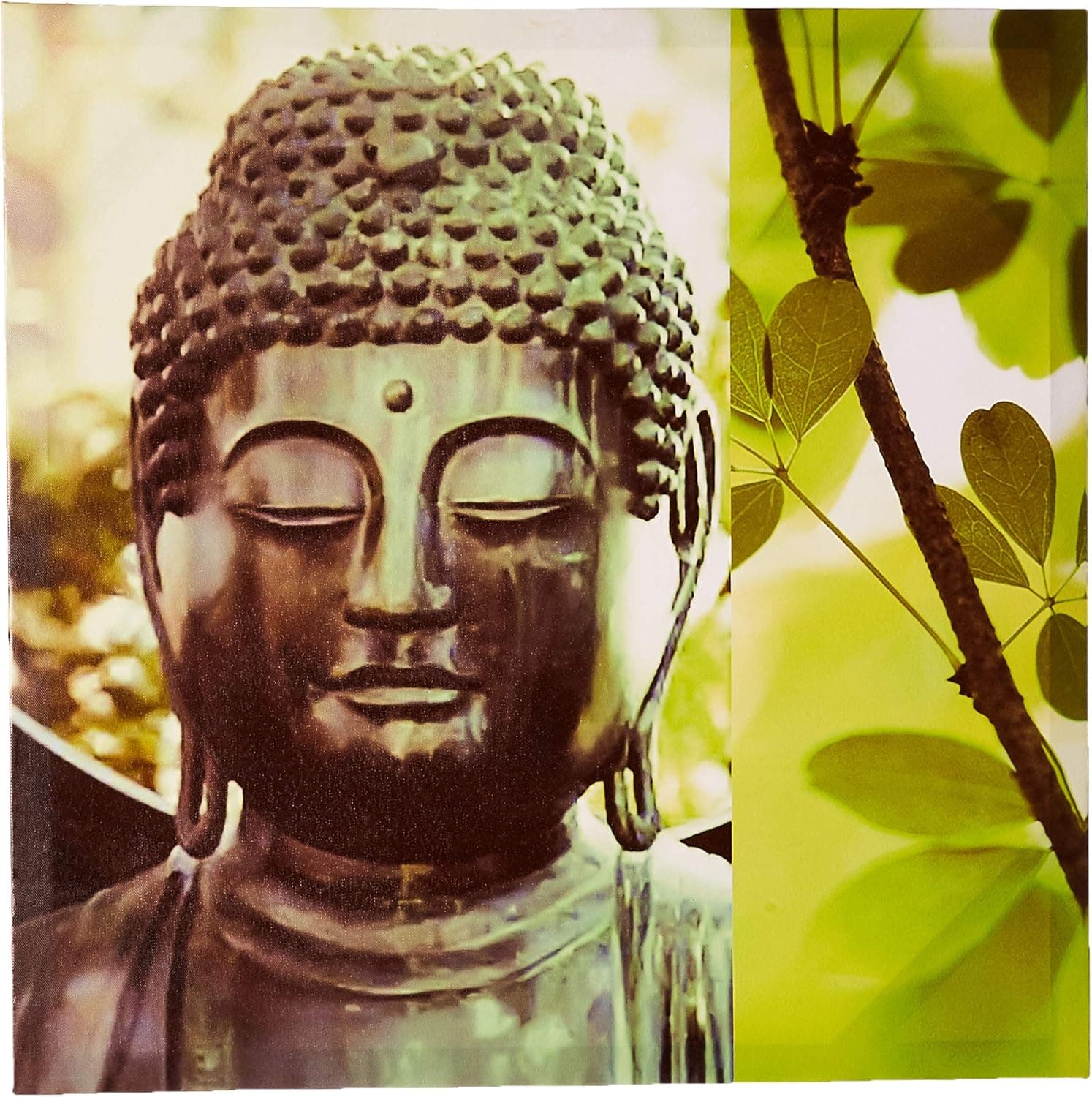 Oriental Furniture Patina Buddha Canvas Wall Art